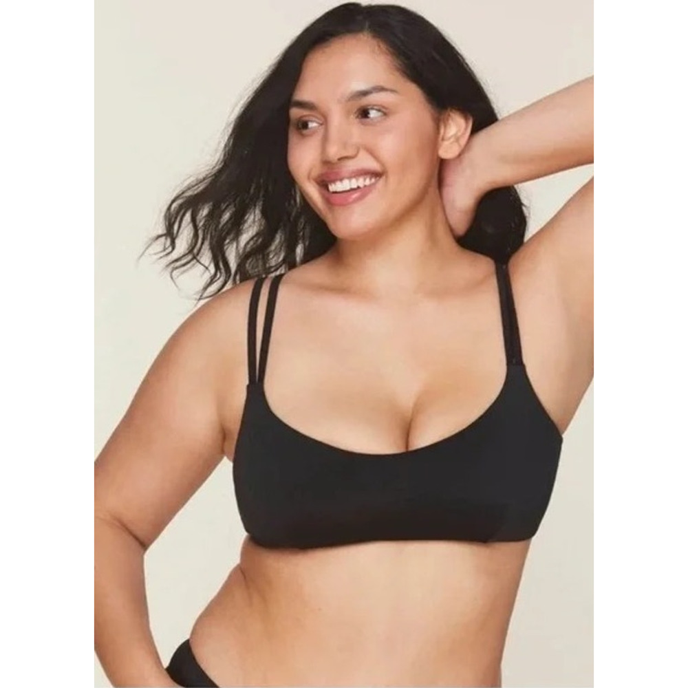 Andie Swim The Rockaway Bikini Swim Top Black M NWT